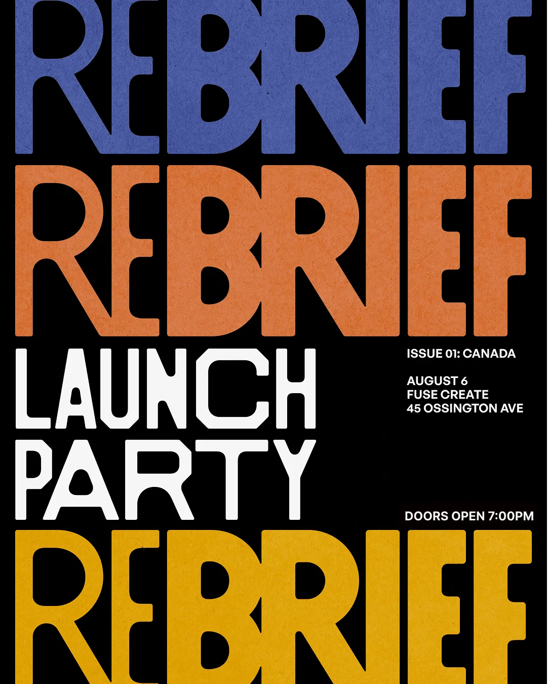 Issue 01: Canada launch poster